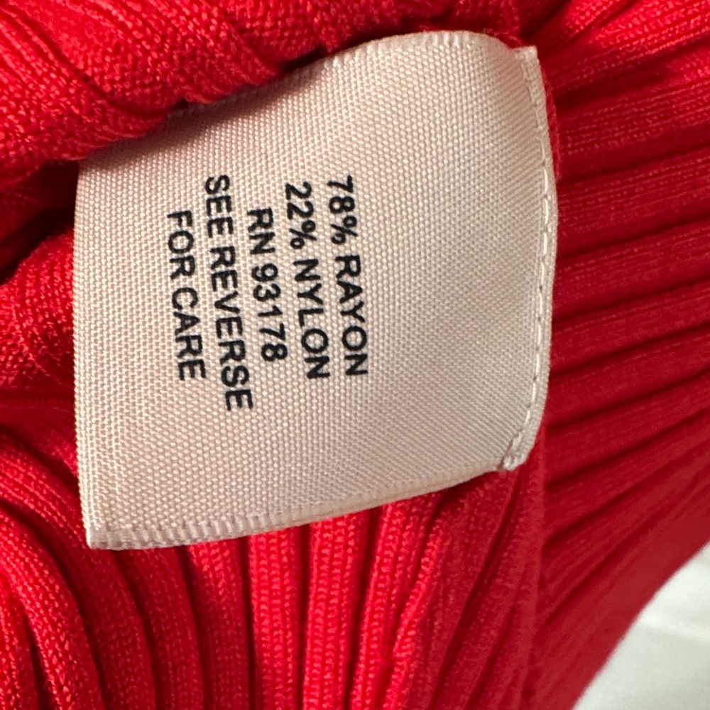 Philosophy Vibrant Red Ribbed Knit Top - Picture 7 of 7